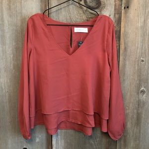 Abercrombie & Fitch Blouse in Red Orange Size Small